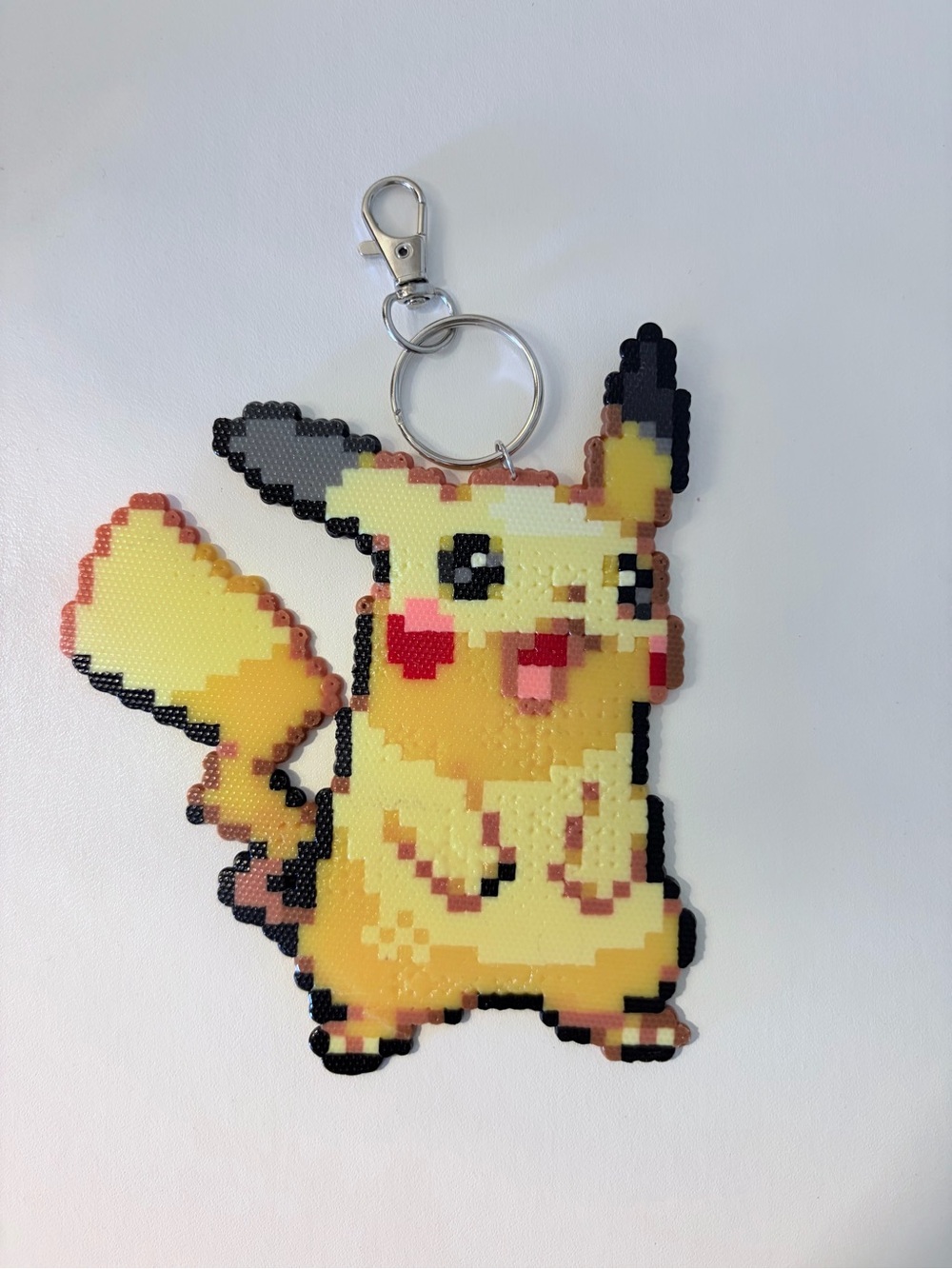 Pokemon Yellow Pikachu Pixel Keychain - Yellow, Black, Red